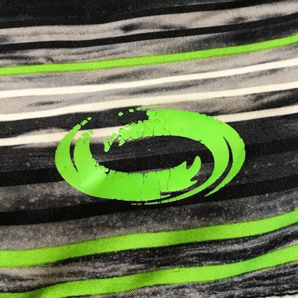 O'Rageous Striped Pockets Bermuda Swim Trunks 34